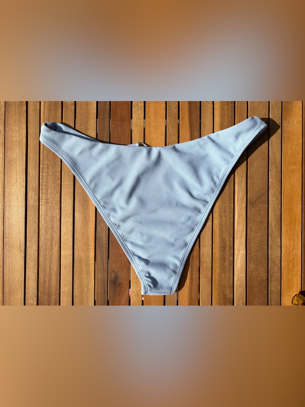 LARGE NWT Light Blue Scoop Bikini 3 Piece Skirt Swim set Wilo the Label - Picture 7 of 8
